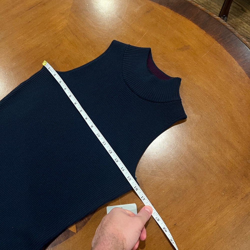 NEW‎ Athleta Winterlude Dress Navy/Purple Small Merino Wool Colorblock Midi - Picture 14 of 16